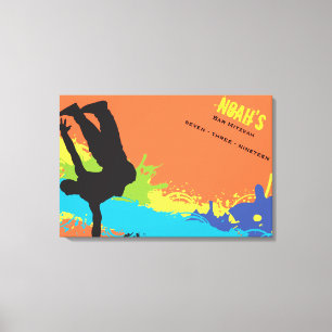 HIP HOP DANCE Bar Bat Mitzvah Inloggen Board Canvas Afdruk