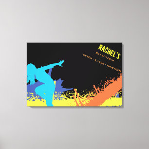 HIP HOP DANCE Bar Bat Mitzvah Inloggen Board Canvas Afdruk