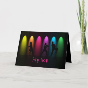 Hip Hop Dance Girls op Stage Wenskaart Kaart