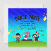 Hip Hop Dance Life Kind's Party Uitnodigen Kaart (Achterkant)