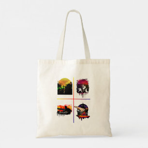 Hip Hop Elementen Budget Tote MC DJ Breakdance Bag