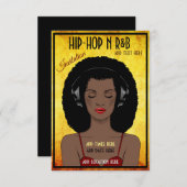 Hip Hop en R&B Invitation Flat Card Bedankkaart (Voorkant / Achterkant)