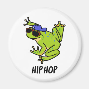 Hip Hop Funny Hopping Frog Pun Magneet