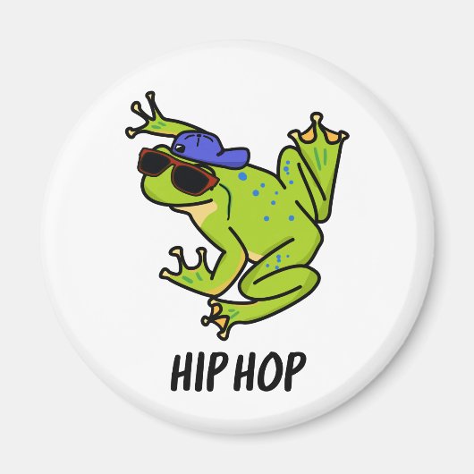 Hip Hop Funny Hopping Frog Pun Magneet (Voorkant)