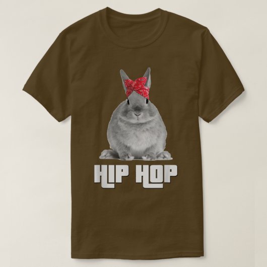 Hip Hop Gangsta Bunny Rabbit Easter T met Red Ba T-shirt (Design voorkant)