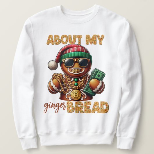 Hip Hop Gingerbread Man Grappig Urban Christmas Trui (Design voorkant)
