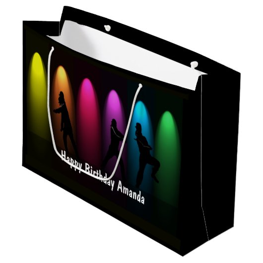 Hip Hop Girl Birthday Custom LG GB Groot Cadeauzakje (Voorkant Gekanteld)