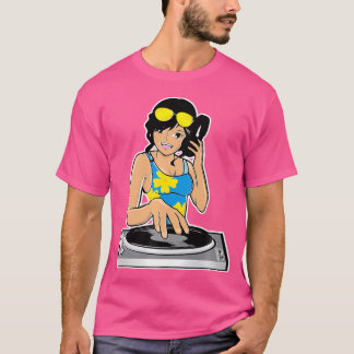 Hip Hop Girl Inspirerend DJ T-shirt