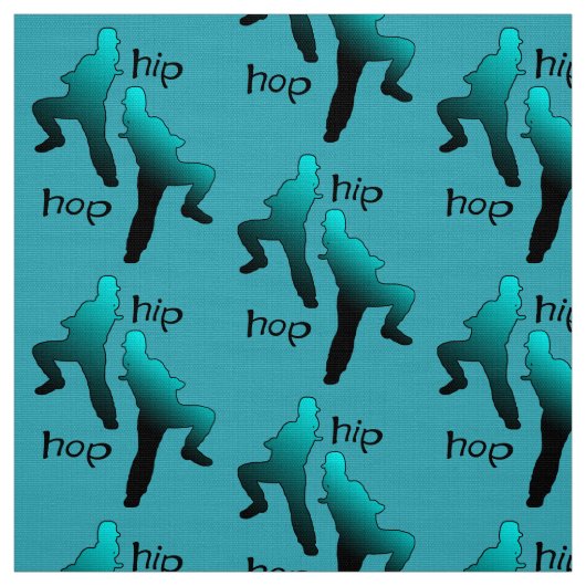 Hip Hop Girl Turquoise Stof (Swatch)