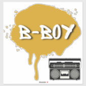 Hip Hop Gold Graffiti B-Boy Gender onthulling Sticker (Vel)