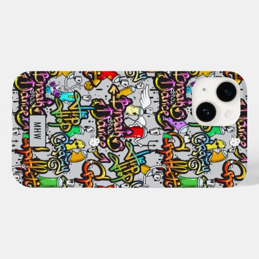 Hip Hop Graffiti aangepast monogram Case-Mate iPhone Case (Achterkant (horizontaal))