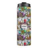 Hip Hop Graffiti aangepaste monogram tumbler Thermosbeker (Voorkant)