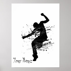 Hip Hop Graffiti Dancer Persoonlijk Poster