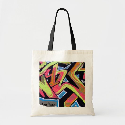 Hip Hop Graffiti gepersonaliseerd Tote Bag (Voorkant)