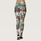 Hip Hop Graffiti Patroon Leggings (Achterkant)