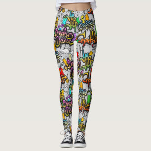 Hip Hop Graffiti Patroon Leggings