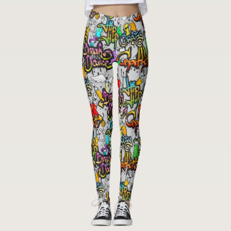 Hip Hop Graffiti Patroon Leggings