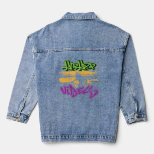 Hip Hop Graffiti Style Old School 90 S Hip Hop Denim Jacket