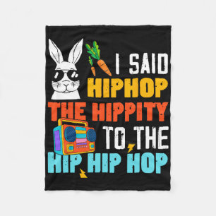 Hip Hop Hippity Funny Paashaas Jongens Meisjes Kin Fleece Deken