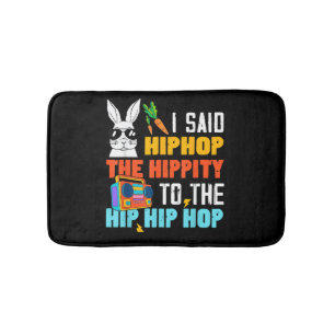 Hip Hop Hippity Grappige Paashaas Jongens Meisjes Badmat