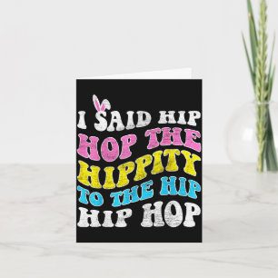 Hip hop hippity paashaas grappige vrouwen meisjes kaart