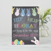 Hip hop Hooray Faire-part de grossesse de Pâques (Debout devant)