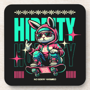 Hip-Hop Hoppity - Skater Bunny Pasen Bier Onderzetter