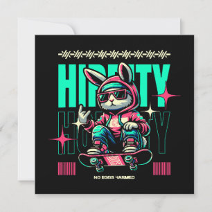 Hip-Hop Hoppity - Skater Bunny Pasen Kaart