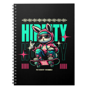 Hip-Hop Hoppity - Skater Bunny Pasen Notitieboek