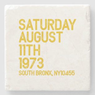 Hip Hop is geboren zaterdag, aug 11, 1973, 50 jaar Stenen Onderzetter