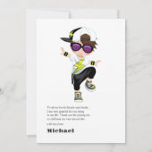 Hip Hop Jongen Verjaardag Bedankkaart (Achterkant)