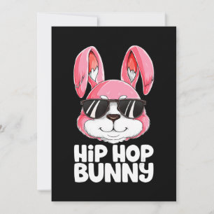 Hip Hop Konijn Pasen Jongens Meisjes Kinderen Mann Feestdagenkaart