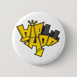 Hip-hop logo ronde button 5,7 cm