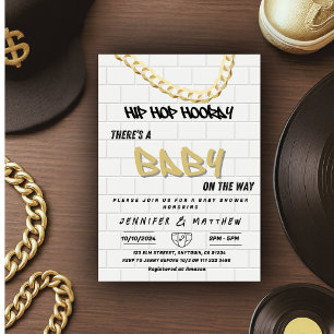 Hip Hop Luier Party Dad Coed Urban Baby shower Kaart