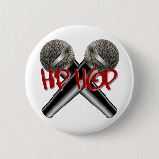Hip Hop - mc rap dj rap turntable mic graffiti r&b Ronde Button 5,7 Cm