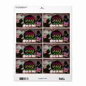 Hip hop Mini Étiquettes de bouteille de champagne  (Feuille entière)