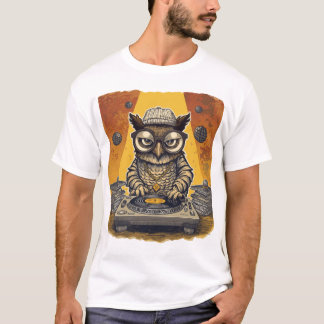 Hip-Hop Owl DJ: Een Groovy Vibe T-shirt