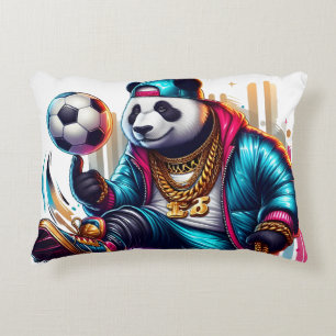Hip Hop Panda Voetbal Zomer Sporten Accent Kussen