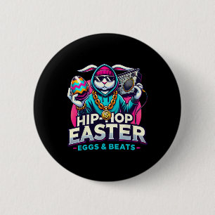 Hip-hop Pasen – Grappige Rap Muziek Streetwear T-s Ronde Button 5,7 Cm