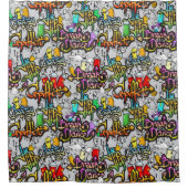 Hip Hop Patroon douchegordijn (Voorkant)