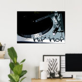 Hip-Hop-Platenspeler Poster (Thuiskantoor)