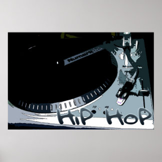 Hip-Hop-Platenspeler Poster