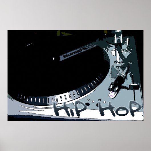 Hip-Hop-Platenspeler Poster (Voorkant)
