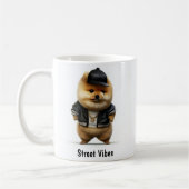 Hip hop Pomeranian Thug Café Mug (Gauche)
