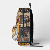  Hip-Hop Print Cut Sew Rugzak (Rechts)