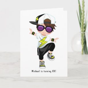 Hip Hop Rap Boy Break Dancer Birthday foto
