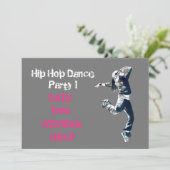 Hip hop soirée dansante Invitation (Debout devant)