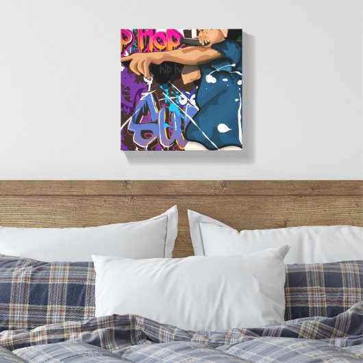 Hip Hop Star Canvas Afdruk (Insitu (Slaapkamer))