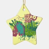 Hip Hop State of Mind Keramisch Ornament (Links)