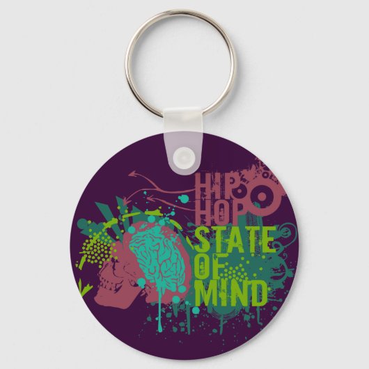 Hip Hop State of Mind Sleutelhanger (Voorkant)